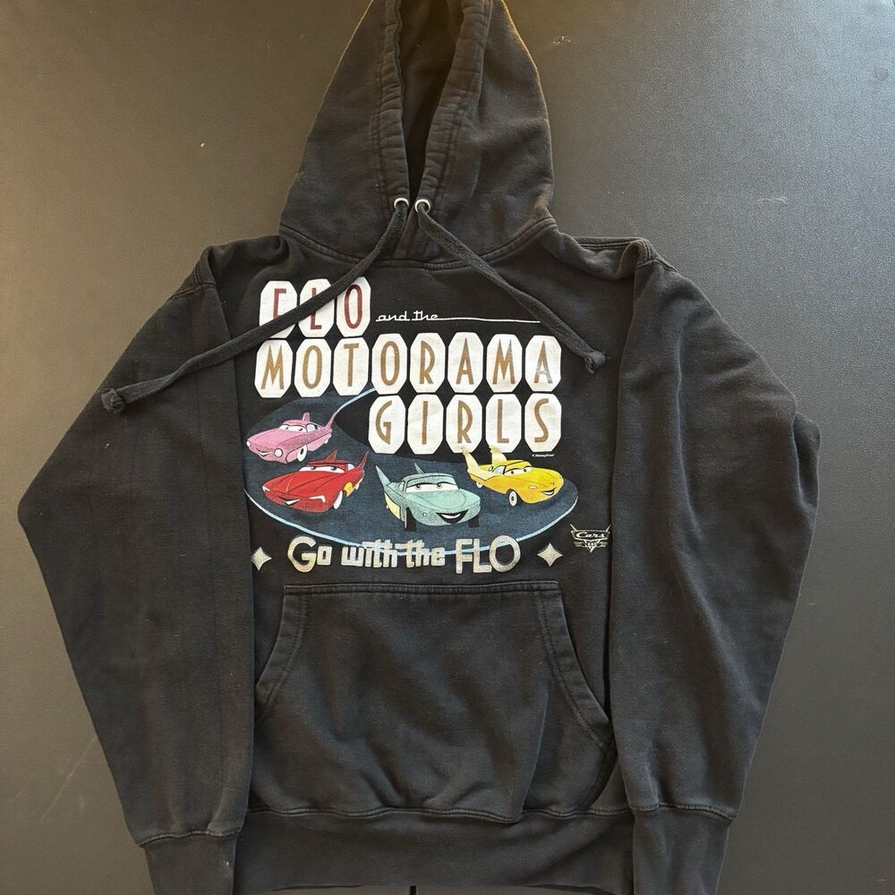 Disney Parks Flo and The Motorama Girls Hoodie Medium Cars Land Sweatshirt
